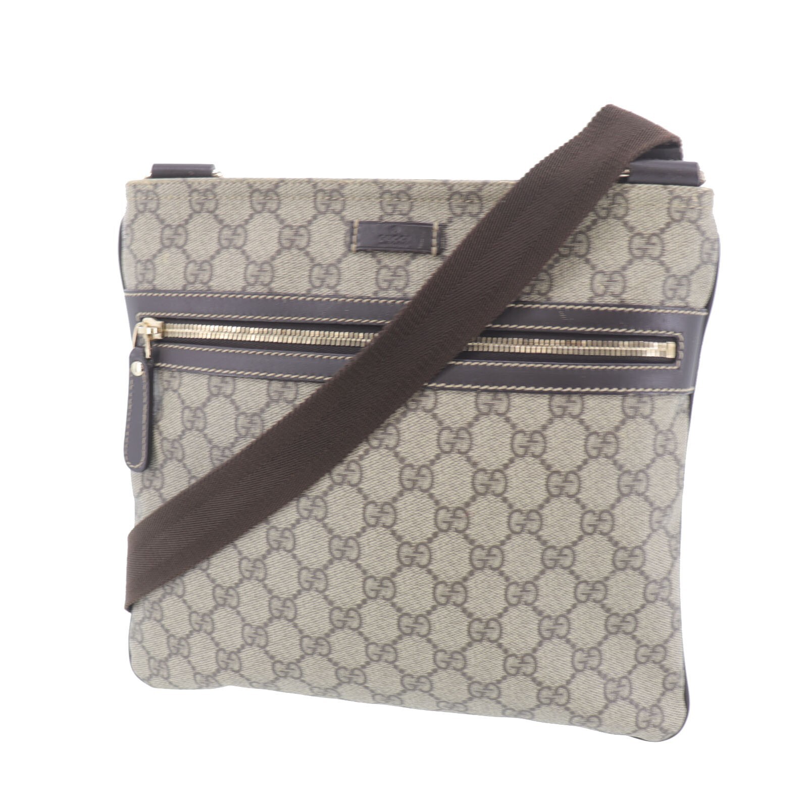 GUCCIカバン GUCCI GG Plus Used Shoulder Bag Crossbody Brown PVC Vintage