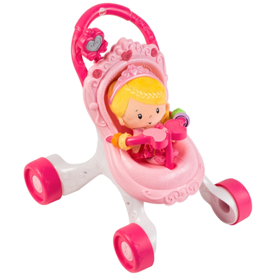 Fisher Price Princess Stroll Along Musical Walker and Doll Gift Set