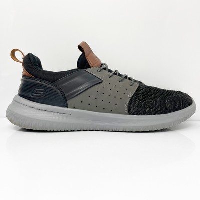 

Skechers Mens Delson 3.0 56299 Черные кроссовки для бега Размер 9.5, Черный, Delson 3.0