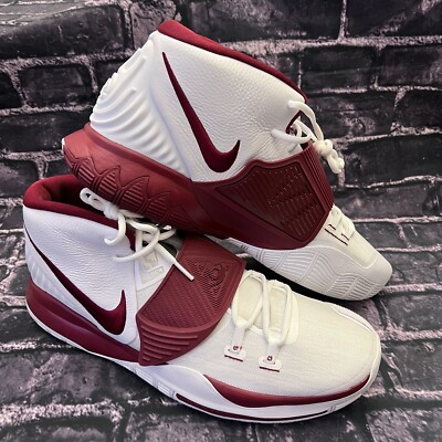 Nike Kyrie Irving 6 TB Promo White Maroon Mens Size 18 CW4142-112  Shoes NEW