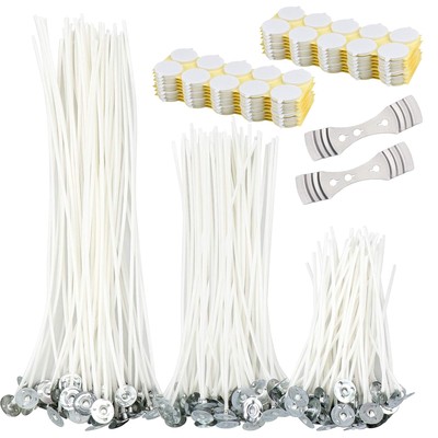 312 Pieces Candle Wicks for Candle Making, Candle Wick Stickers 2mm, 150 Piec...