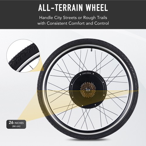 Electric Bicycle Conversion Kit 26" Rear Wheel 500W Hub Motor E Bike with PAS