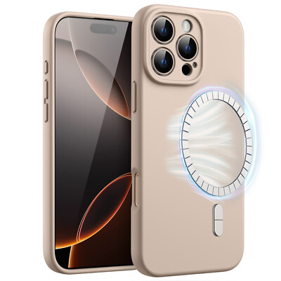 Magnetic Silicone Case for iPhone 16 Pro 6.3-Inch, Compatible with MagSafe