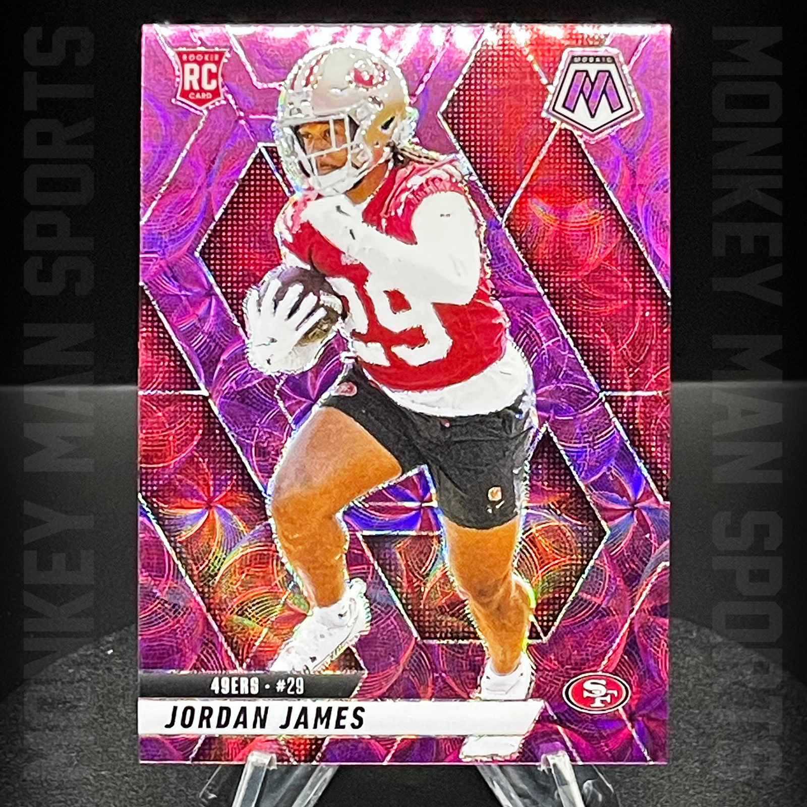 2025 Mosaic Football - Jordan James Rookie RC - #370 PURPLE SCOPE PRIZM MINT