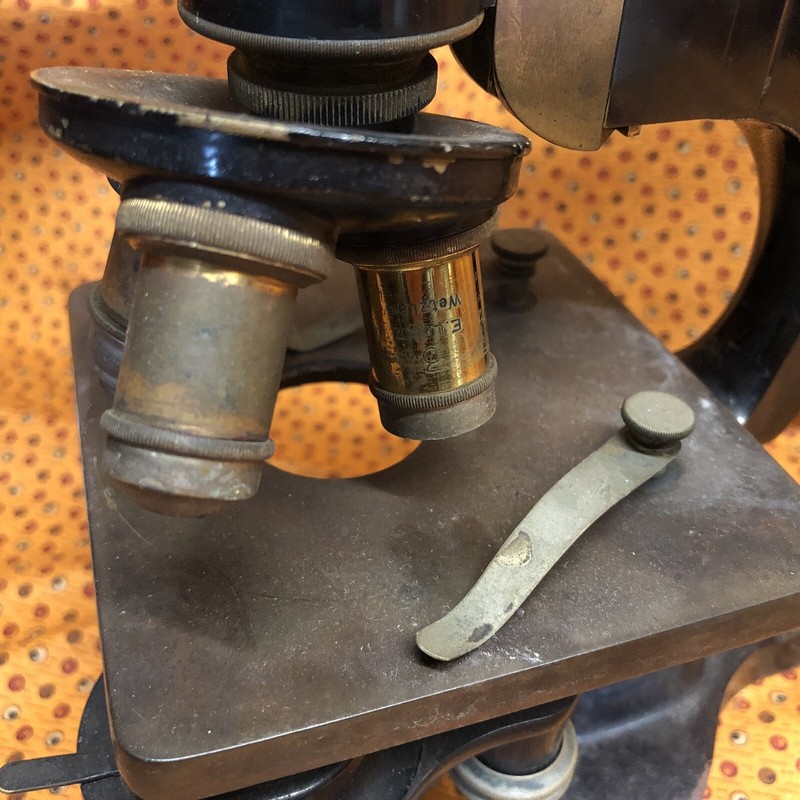 Antique Boxed Microscope German Late 1800’s