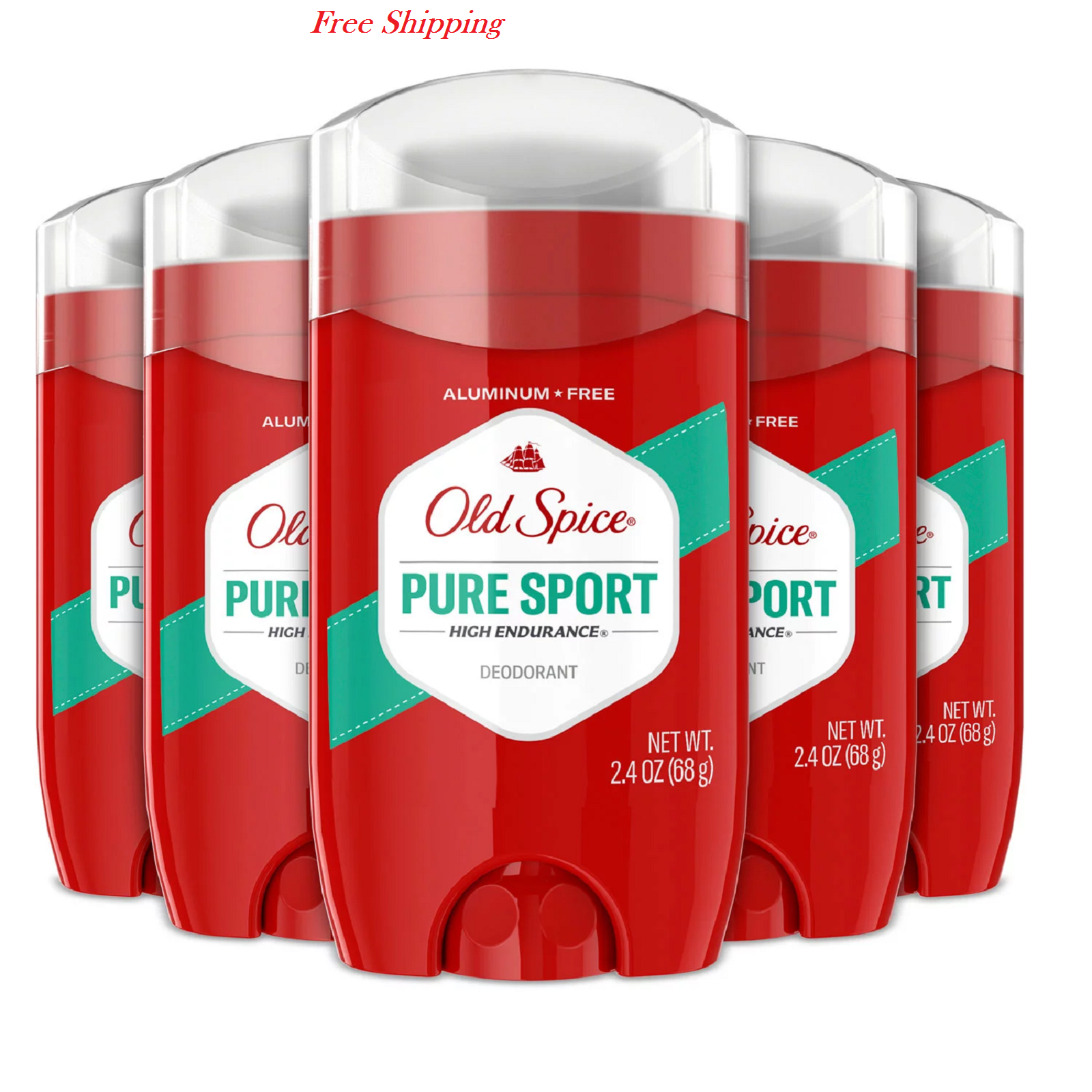 Old Spice Deodorant for Men, Aluminum Free, Pure Sport (2.4 oz., 5 pk.)