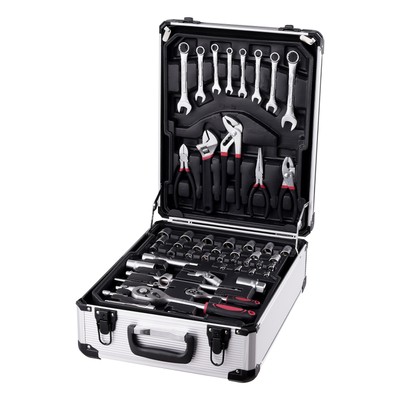 Aluminum Trolley Case Tool Set Hand Tool Box with Wheels