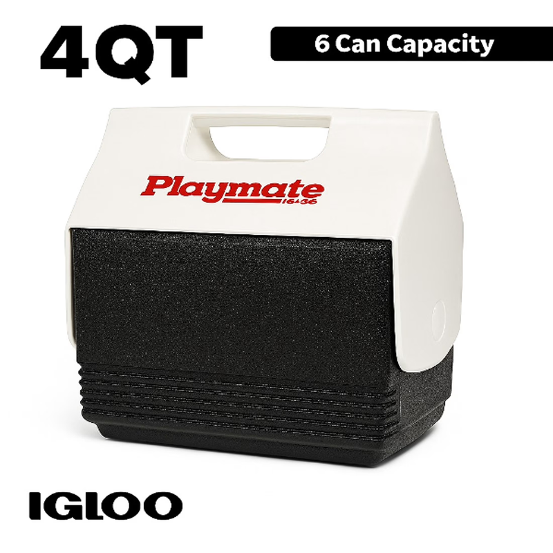 Playmate Mini Cooler, 4 QT Capacity, Holds 6 Cans, Black, Insu...