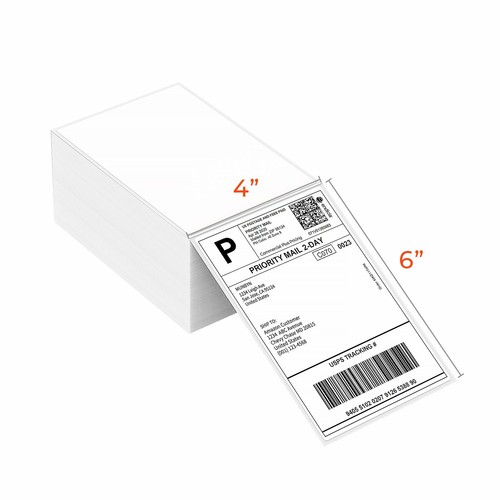 500/1000/2000 Fanfold 4x6 Thermal Shipping Labels for Zebra Rollo MUNBYN Printer