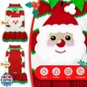 XGDMEIL Dog Christmas Sweater Dress with Leash Hole Turtleneck Xmas Girl Dog Clothes Soft Pet Dogs Outfits Warm Fall Winter Puppy Knitted Pullover for Small Medium Dogs Cats（Red Santa,Large