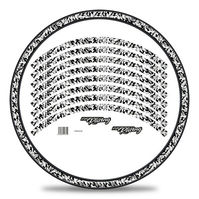 MTB Bike Bicicletta Ruote Adesivo Set Mimetico 27-29 Pollici Cerchio