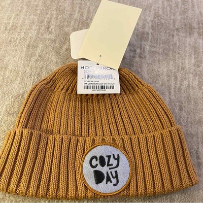 NWT ~ Open Edit , Nordstrom ~ 100% Organic Cotton Ribbed Cozy Beanie ~ 12/24 mth