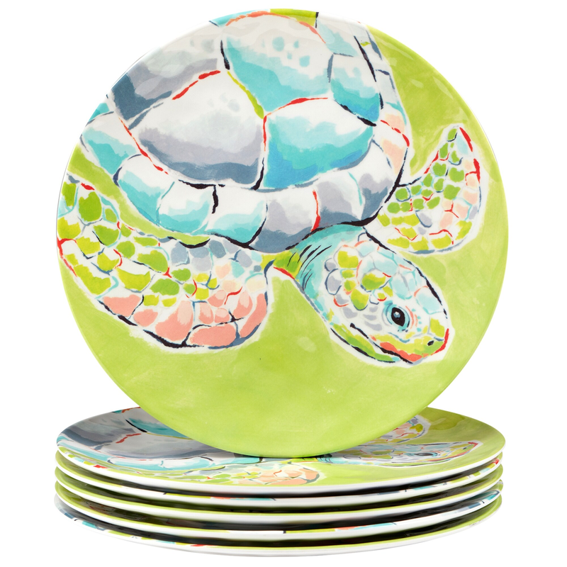 Certified International Deep Sea Melamine Dinnerware Plates (Set of 6)