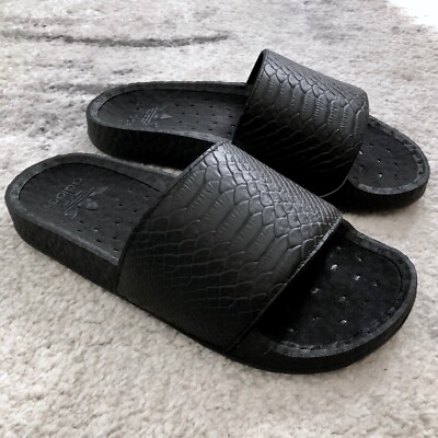 Adidas Adilette LEATHER SNAKESKIN UltraBoost Slide SOLD OUT Black FV6422 M  6 W 7 193105667480 | eBay