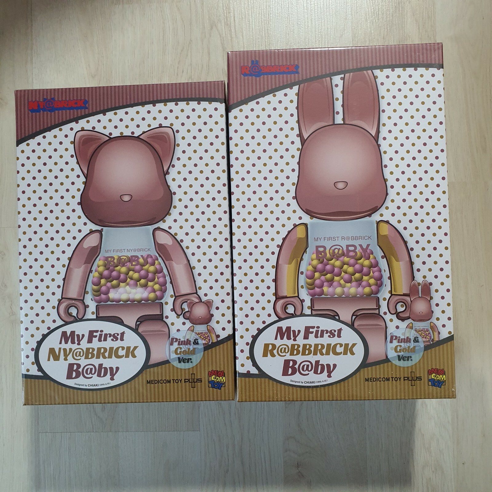 Ny@brick R@bbrick My First Baby 100%&400% Pink Medicom Toy Ny@brick R@bbrick My First Baby 100%&400% Pink Medicom Toy