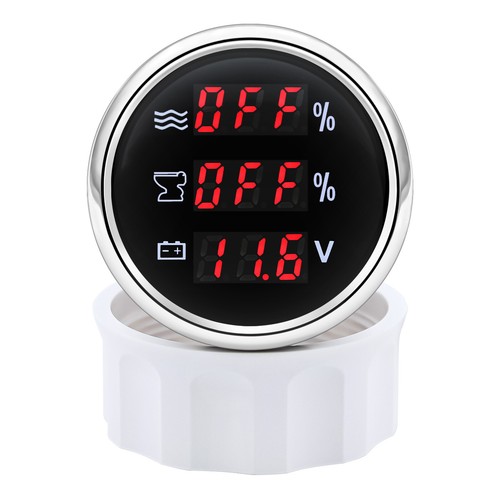 52mm 3IN 1 Gauge Water Level Waste Holding Tank Indicator