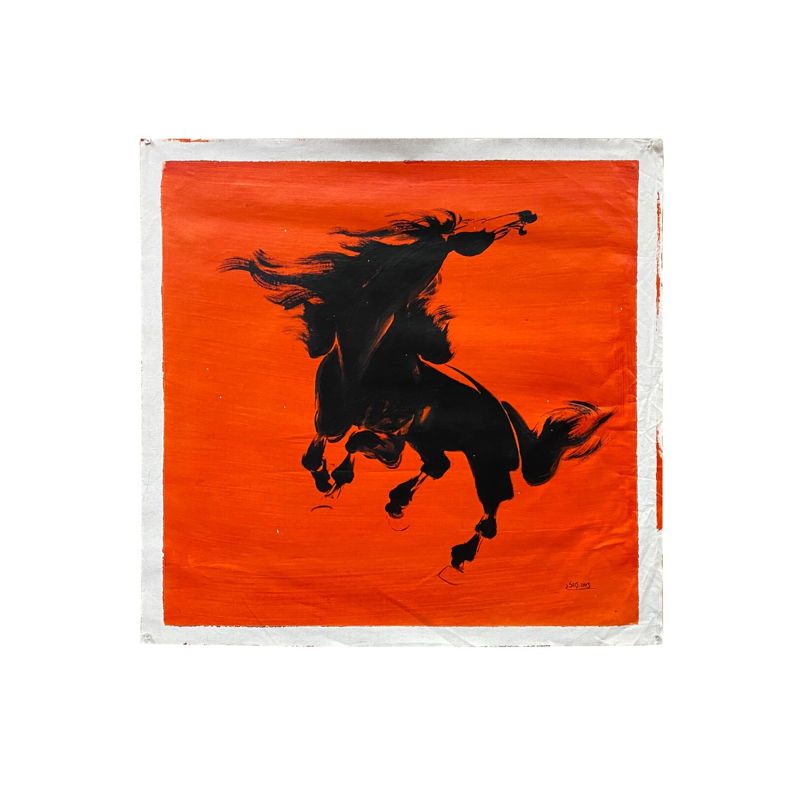 Oil Paint Canvas Art Black Artistic Racing Horse Wall Decor Painting ws3432S Oil Paint Canvas Art Black Artistic Racing Horse Wall Decor Painting ws3432S