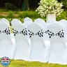 Newwiee 24 Pcs Cow Stripe Chair Sashes Spandex Cow Chair Bands Animal Print Elastic Chairs Sashes Bow Polyester Bands Ties Without Buckle for Animal Safari Jungle Theme Party Birthday Decor