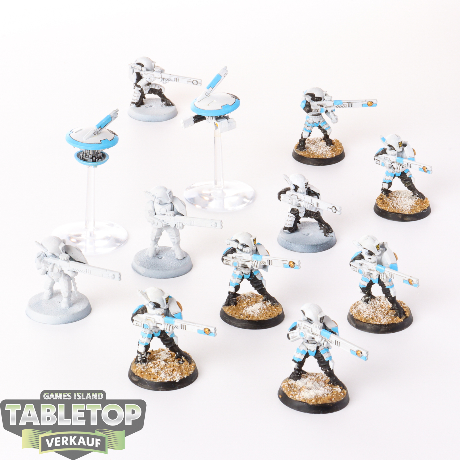 Tau Empire - 10x Fire Warriors - teilweise bemalt