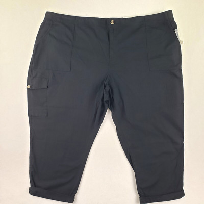 Sonoma Womens Black Capri Pants Size 30W Comfort Waist NWT