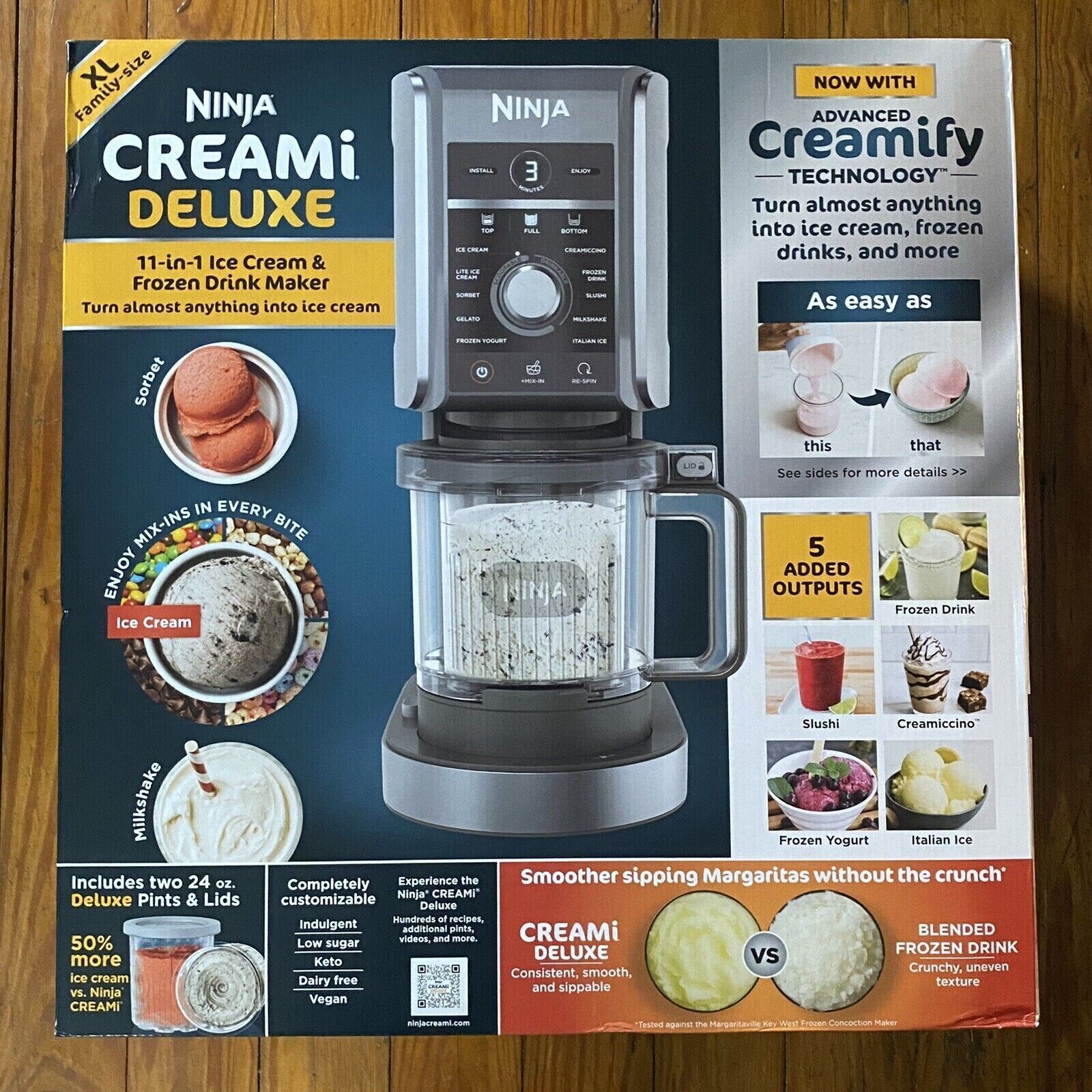 Ninja CREAMi Deluxe 11-in-1 NC501 Ice Cream & Frozen Treat Maker Ships Today NEW Ninja CREAMi Deluxe 11-in-1 NC501 Ice Cream & Frozen Treat Maker Ships Today NEW