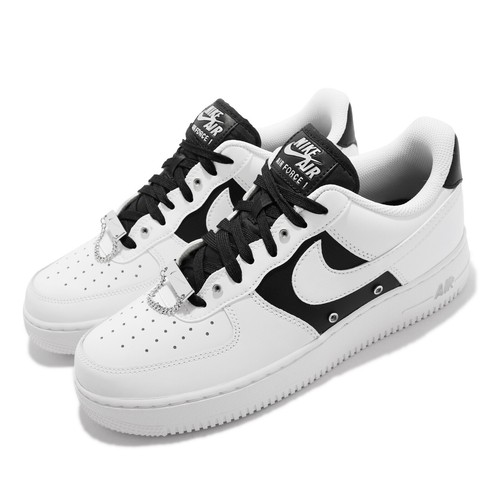 Nike Air Force 1 07 PRM AF1 Silver Chain White Black Men Casual Shoes DA8571-100