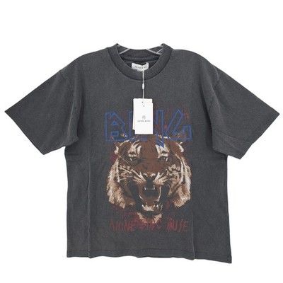 NWT ANINE BING Tiger Tee T-Shirt 100% Cotton Washed Black Gray Size XS