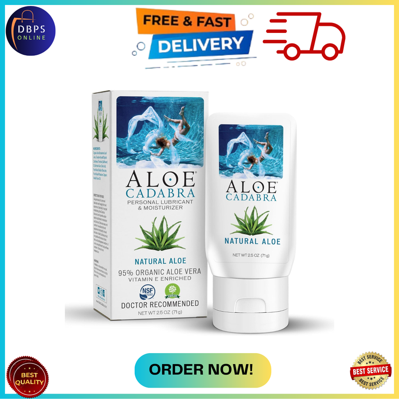 Aloe Cadabra Natural Water Based Personal Lube, Organic Lubricant for Her,  Him