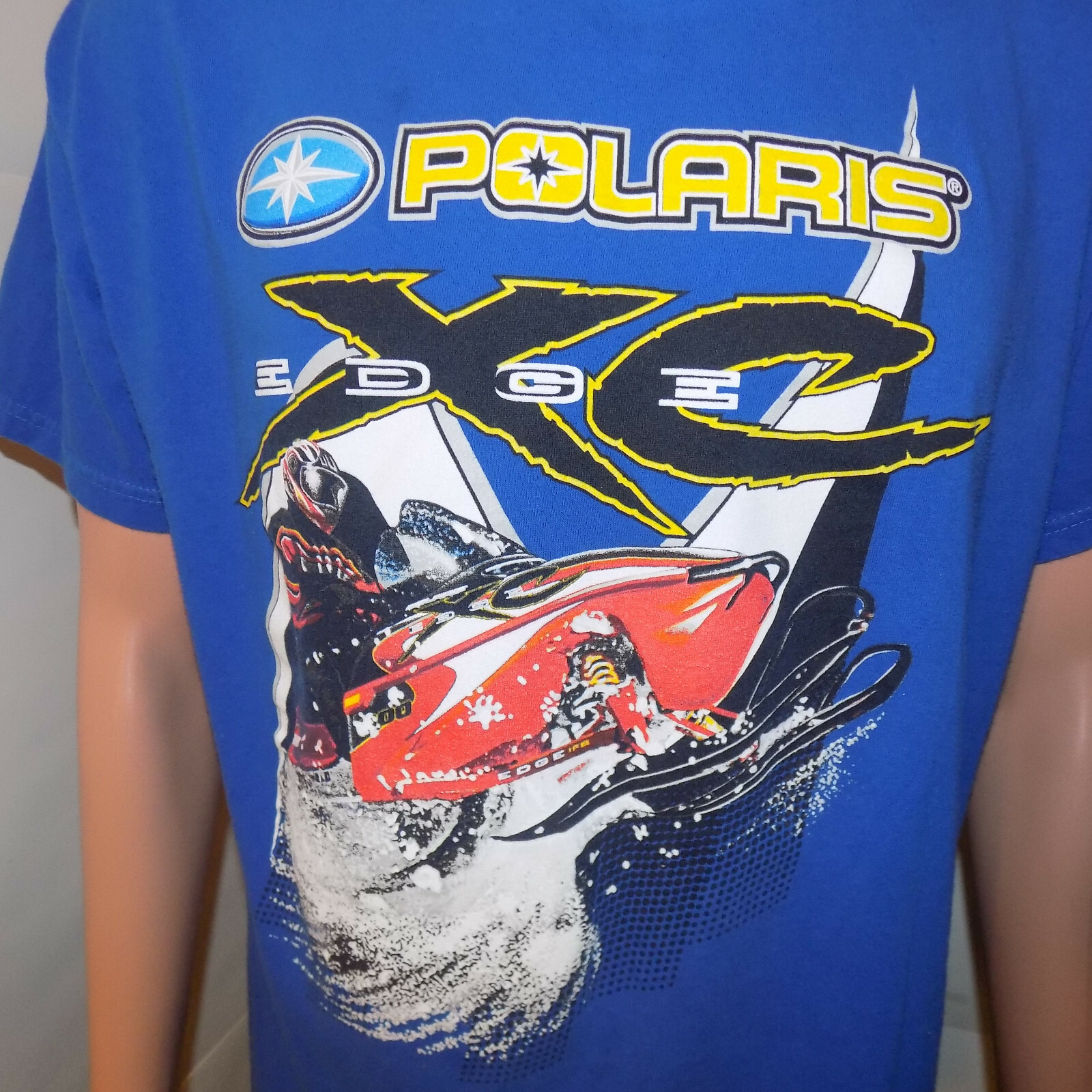 Polaris Edge XC Snowmobile T-Shirt (Large) Vintage Sled Racing 2000's Graphic T