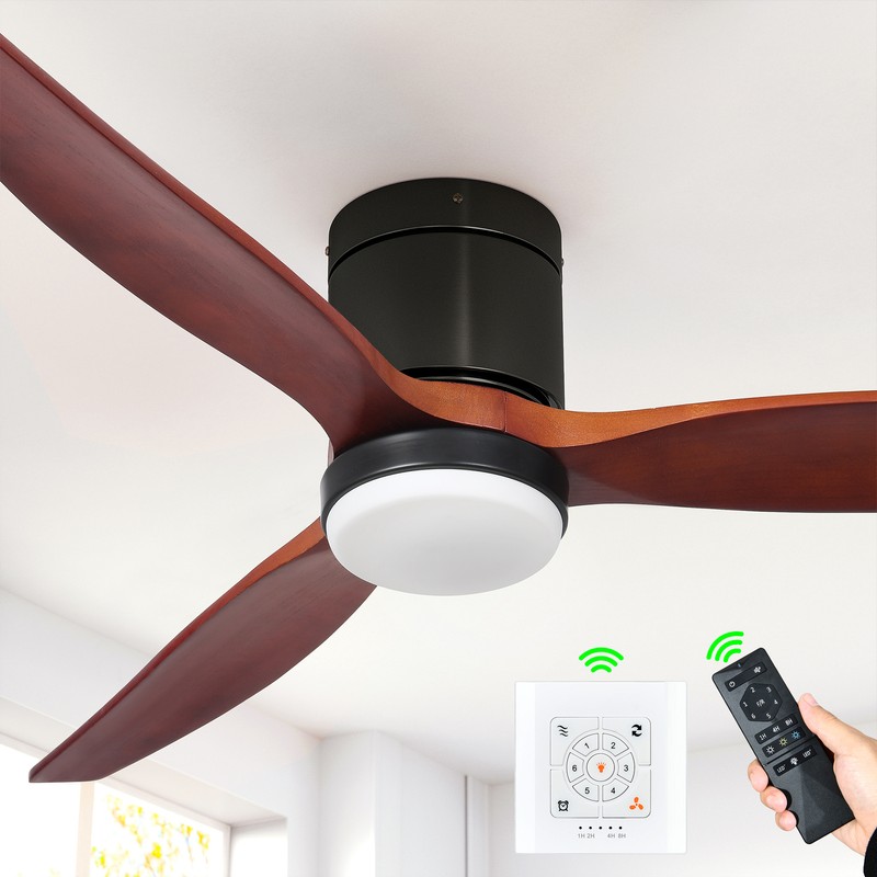 60 Inch Low Profile Ceiling Fan Flush Mount Chandelier Light