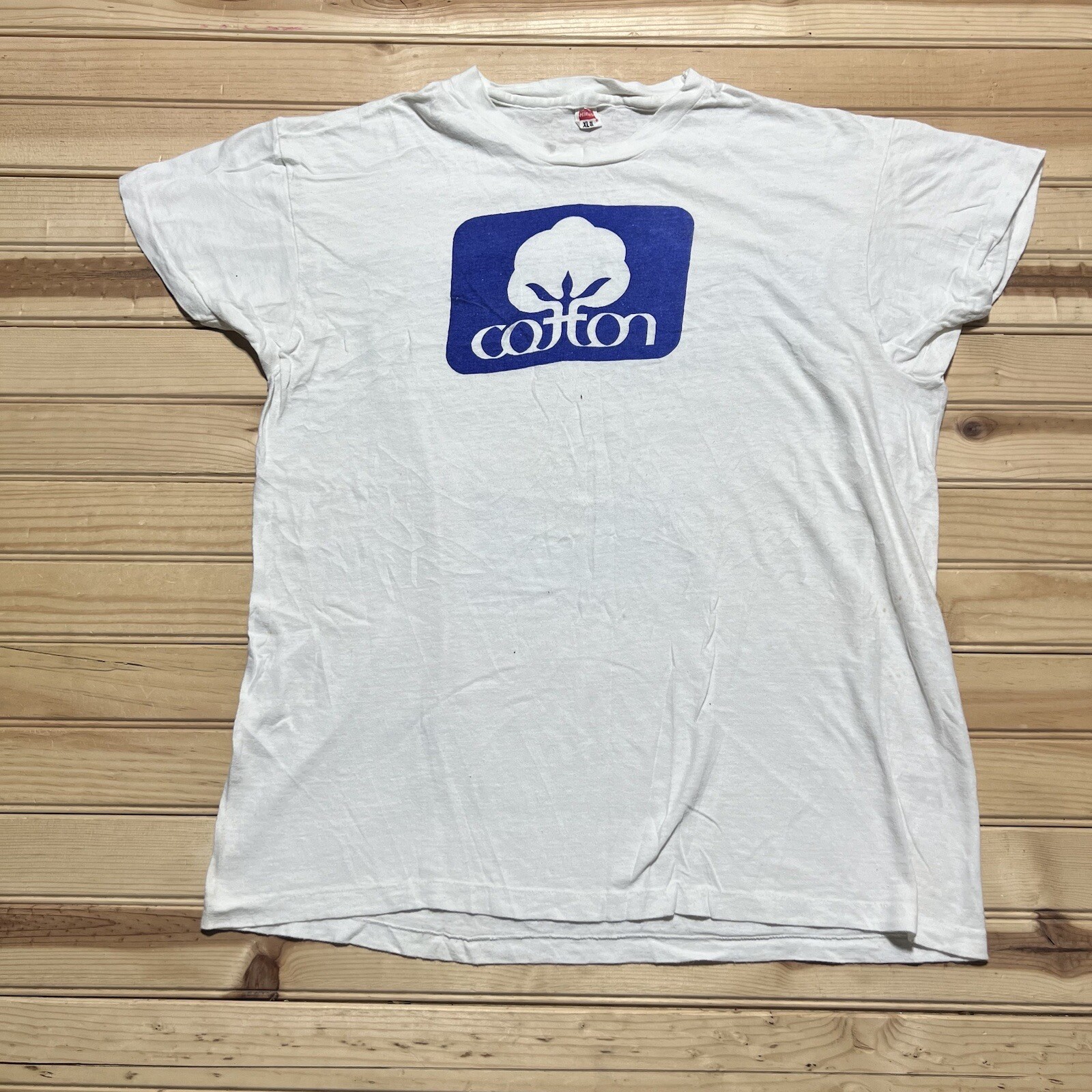 Vintage 70s Hanes Official Cotton Logo Inc Huntsville Warehouse Shirt Size XL