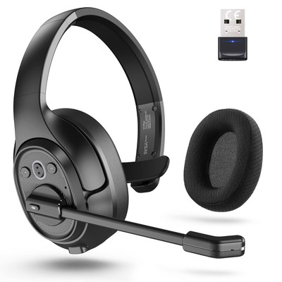 Trucker Bluetooth Headsets, Wireless Headset with AI Environmental Noise Canc...