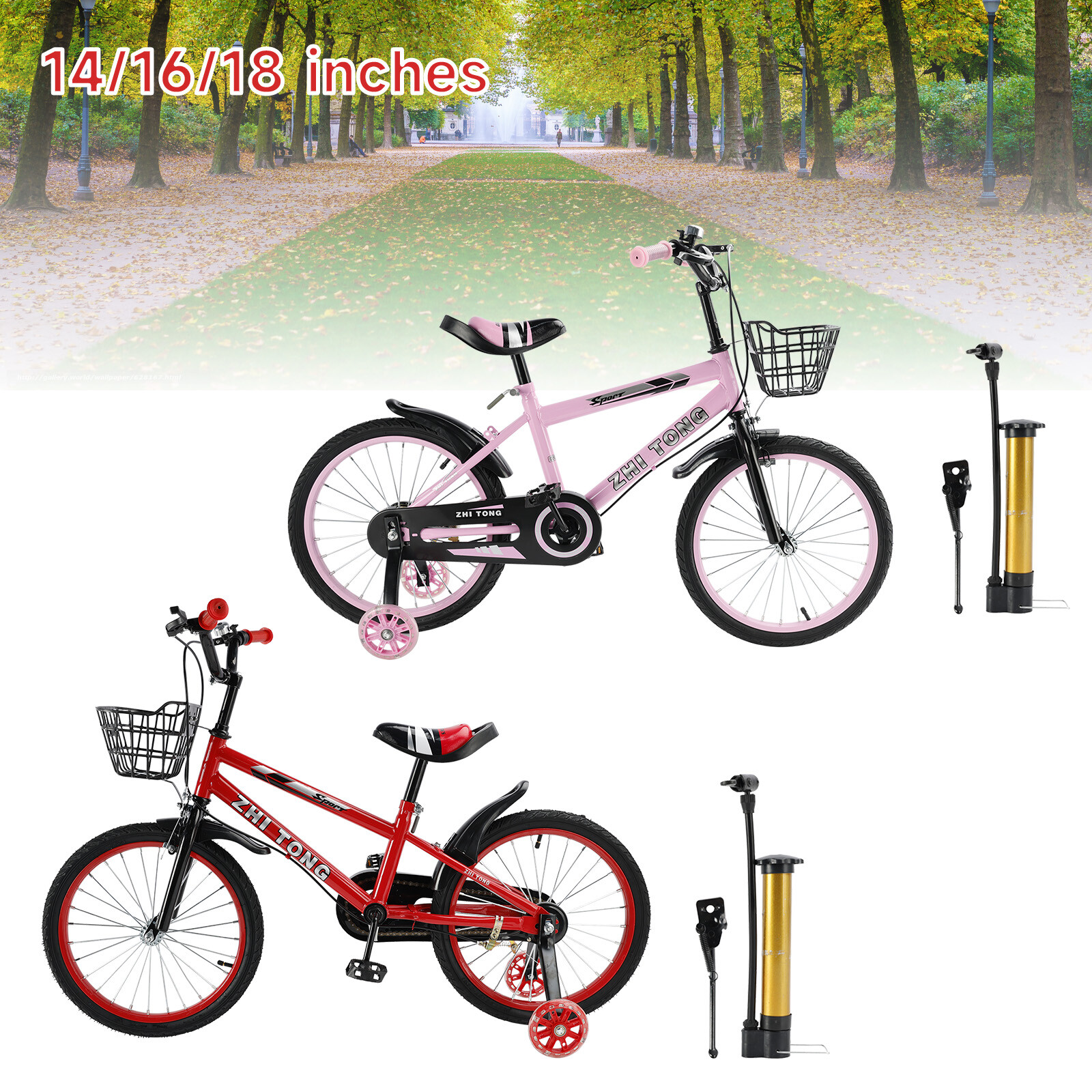 NEW 14/16/18 inches Kid's Bike Child Bicycle Boys & Girls w/ Bottle Cage Holder
