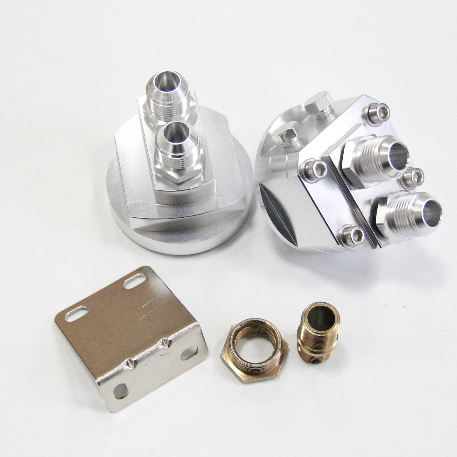 Universal AN10 Aluminum Oil Filter Relocation Male Fitting Adapter Kits