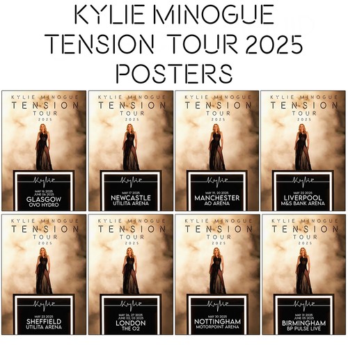 Kylie Minogue Music Posters Tension Tour 2025 Gift Poster