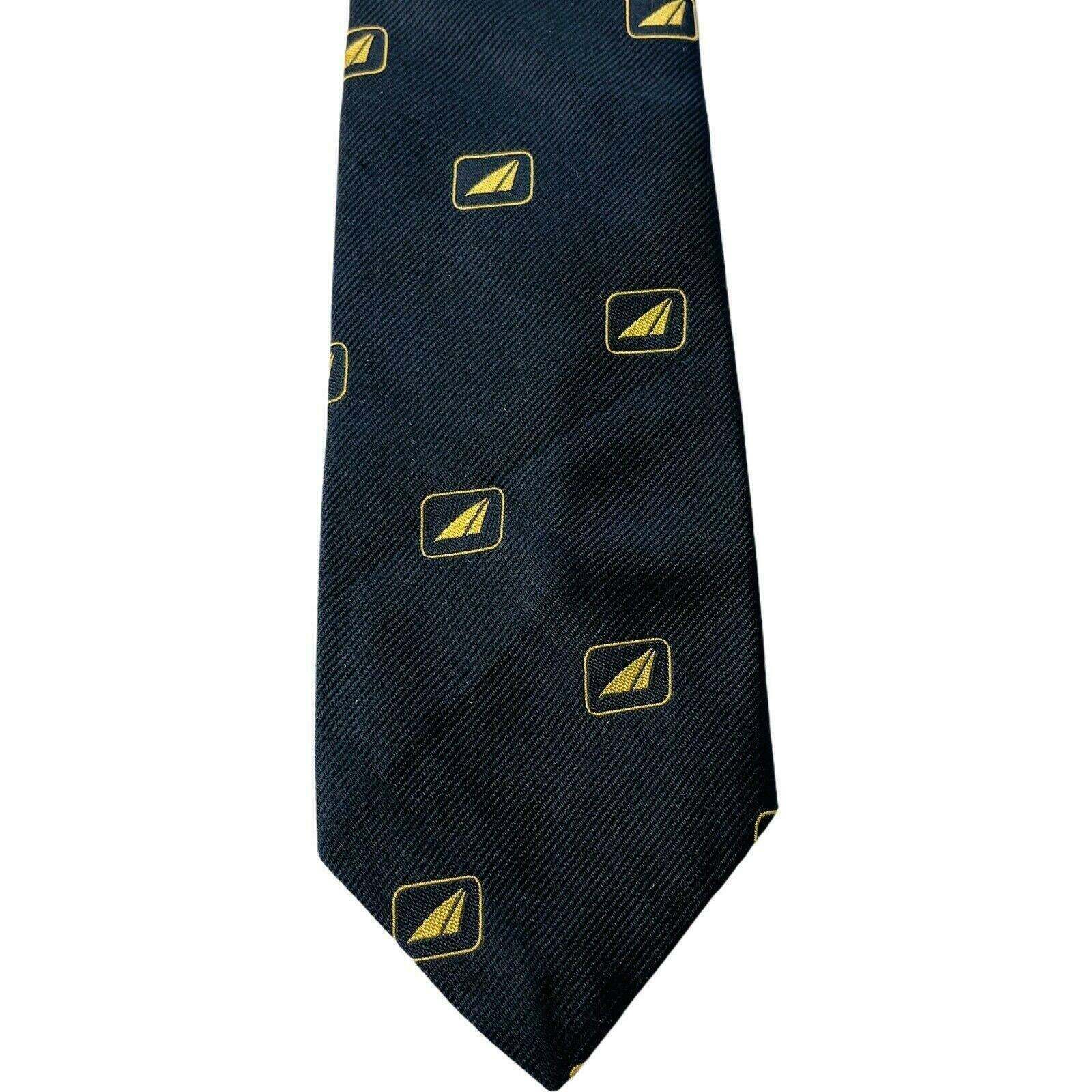 G. S. Harvale & Co. Ltd. Men's Neck Tie Black Airline Logo 100% Silk