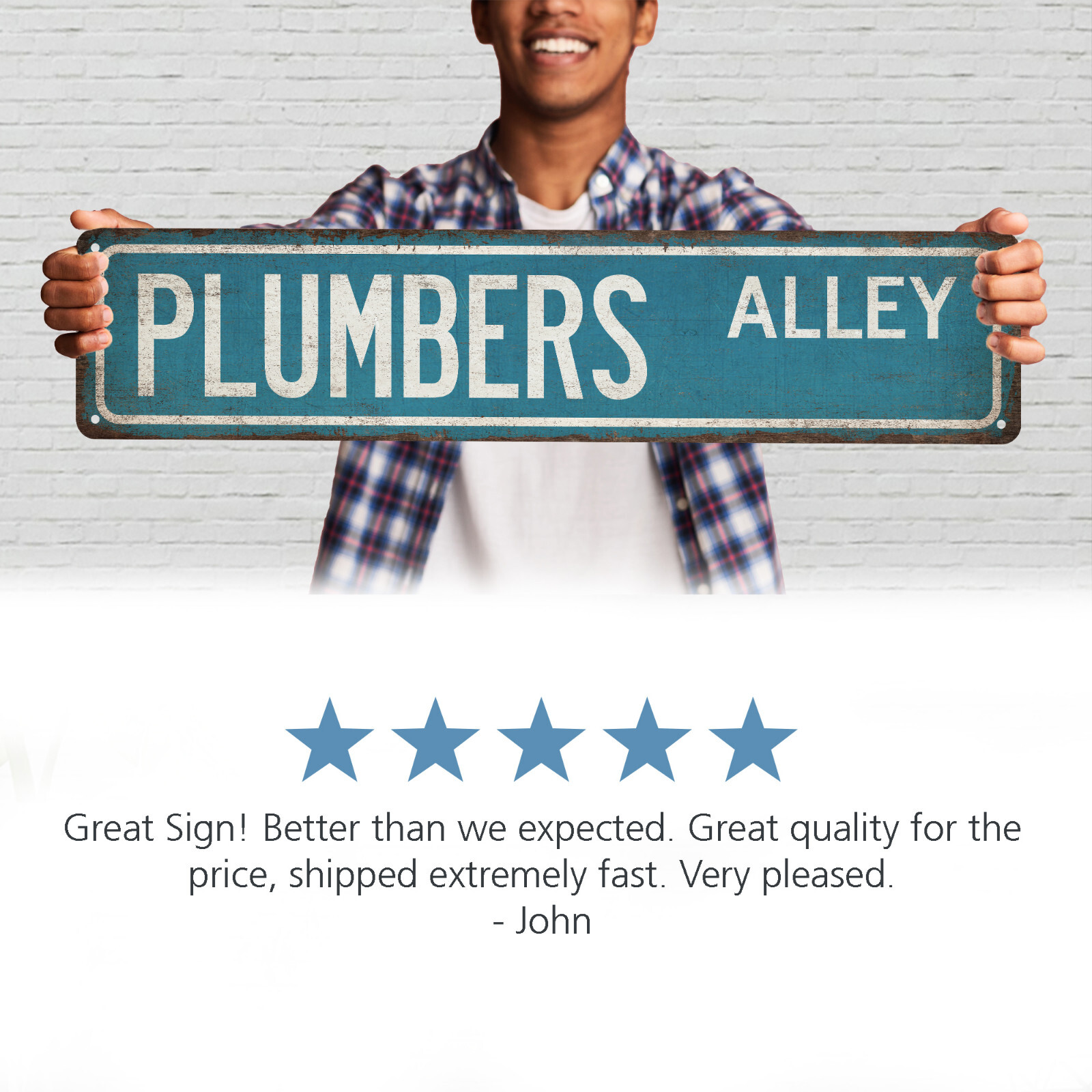 Plumber Street Sign Plumbing Union Man Cave Decor Gifts for Men 104180021025