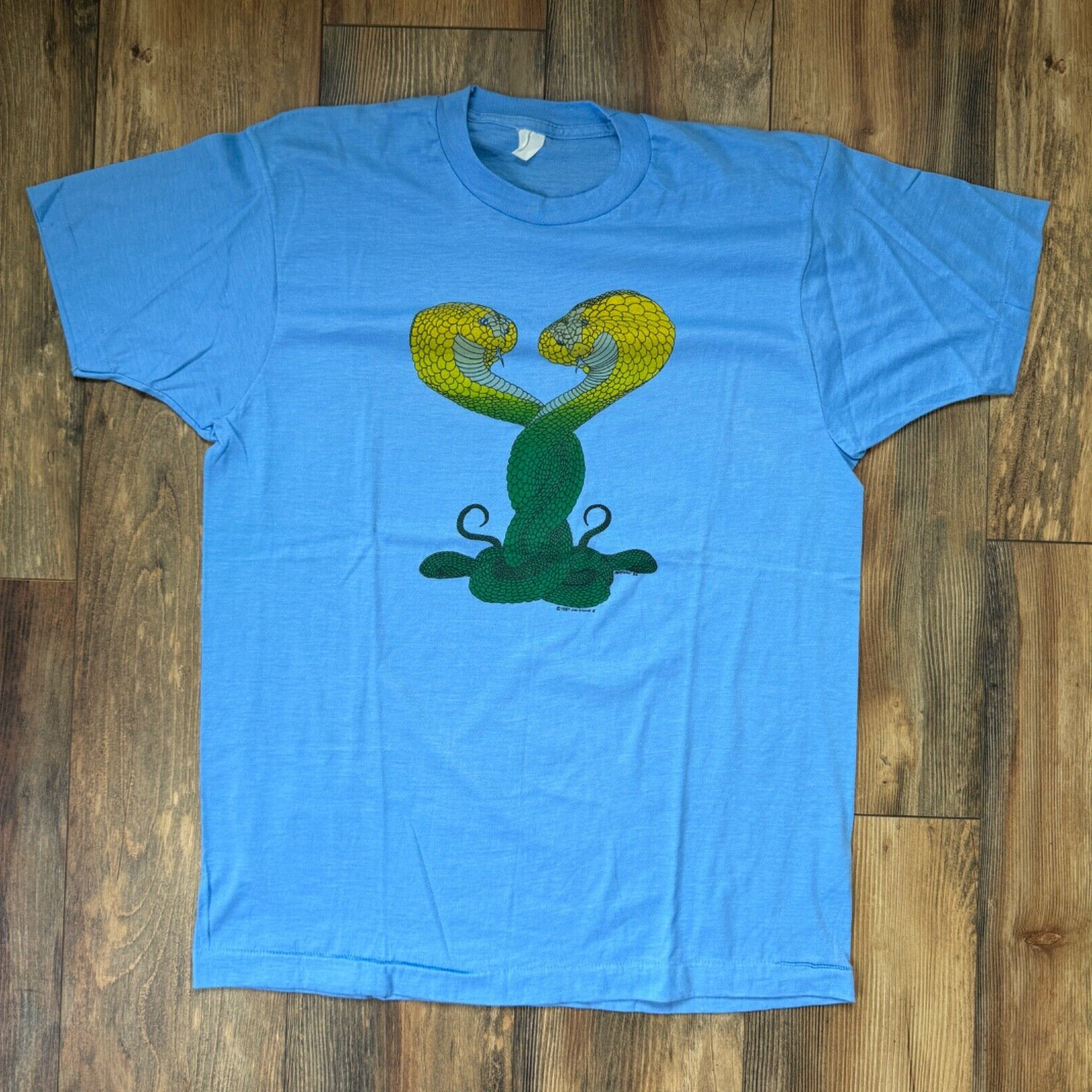 お歳暮 2024 Stitch Single 1987 Vintage Double eBay | XXL Shirt Snake トップス