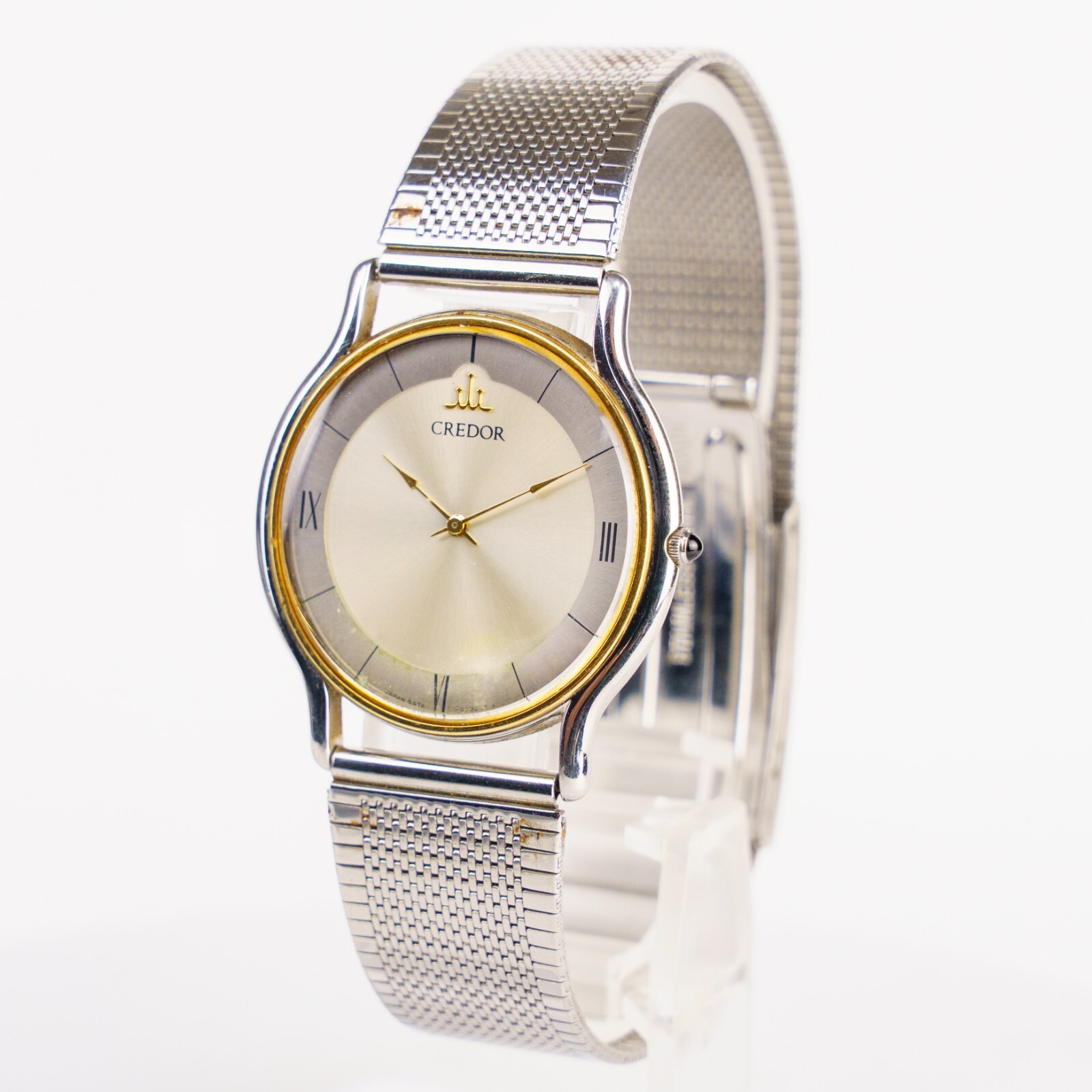 時計 CREDOR 5A74-0020 18K GOLD BEZEL Seiko Credor Gold Dial 18K Gold Bezel Slim Quartz for $650
