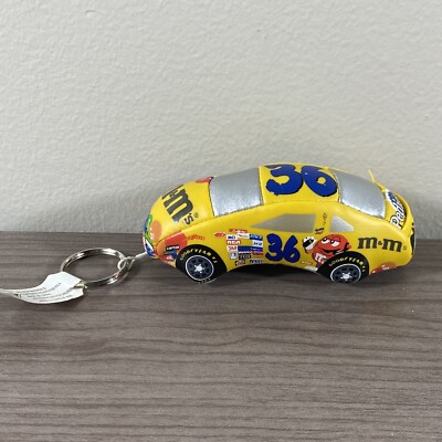 Rare Nascar M&M s #36 Plush Racecar Key Chain By Best Equipment