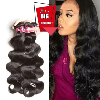 Deluxe Curly Best Quality Real Virgin Human Hair Extensions Wefts 7A Weave US