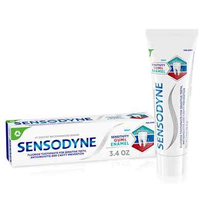 Sensodyne Enamel Fluoride & Gum Sensitive Toothpaste, Mint Flavor, 3.4 oz