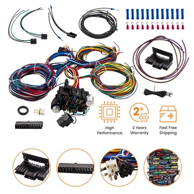 21 Circuit Universal Wiring Harness Wire Kit for  Chevy Chevelle 64-72 XL WIRES