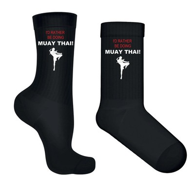 I’d Rather Be Doing Muay Thai Socks Funny Novelty Gift for Martial Arts Fans