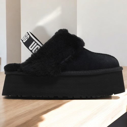 UGG ブラック ファンケット　FUNKETTE 24cm 楽天市場】【shoes15】UGG ファンケット 厚底 スリッポン BLACK