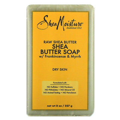 Raw Shea Butter Bar Soap w/ Frankincense & Myrrh, 8 oz (227 g)