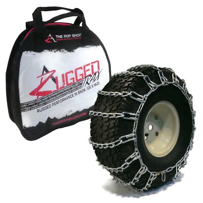 Pair of 2 Link Tire Chains 16x6.5x8 for Sears Craftsman Lawn Mower & Snow Blower