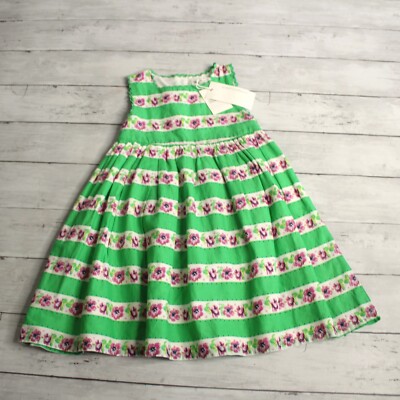 Pumpkin Patch Baby Girl's Sleeveless Dress Size 18-24 Months Green 100% Cotton