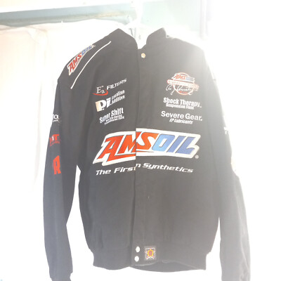 Amsoil JH Design Racing Jacket w/ LS Shirt Lot Signature Series Nascar Large