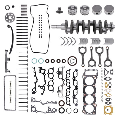 2RZFE 2.4L Engine Rebuild Overhaul Kit Crankshaft Rods Timing For Toyota 95-04
